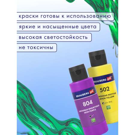 Краски акриловые Brauberg 8 цв.