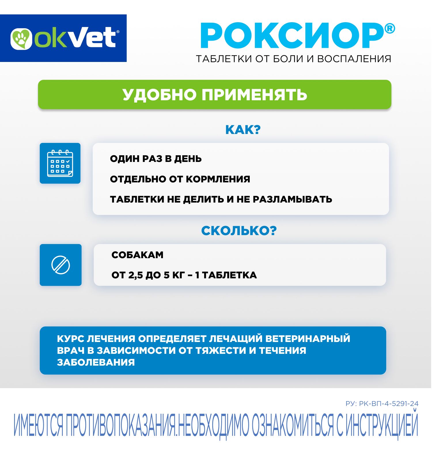 Таблетки для собак Okvet Роксиор нестероидный противовоспалительный препарат 5мг 10 таблеток - фото 5