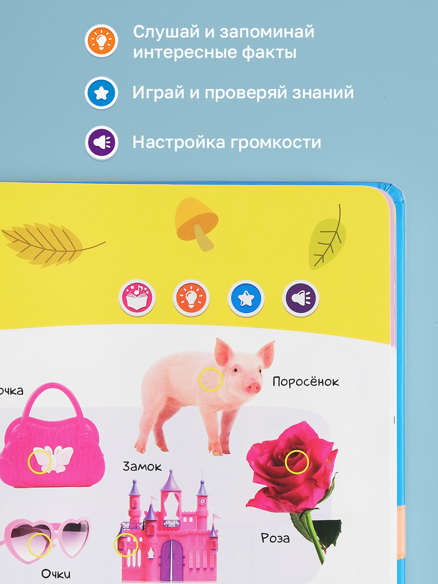 Говорящая книжка BertToys большая нажималка Первые знания - фото 6