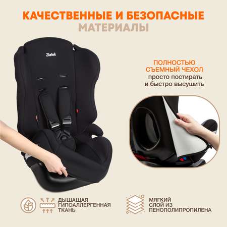 Автокресло ZLATEK Basic 1/2/3 (9-36 кг) черный