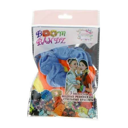 Аксессуар для волос Lukky резинка Fashion BOOM BANDZ набор из 3 шт Неон