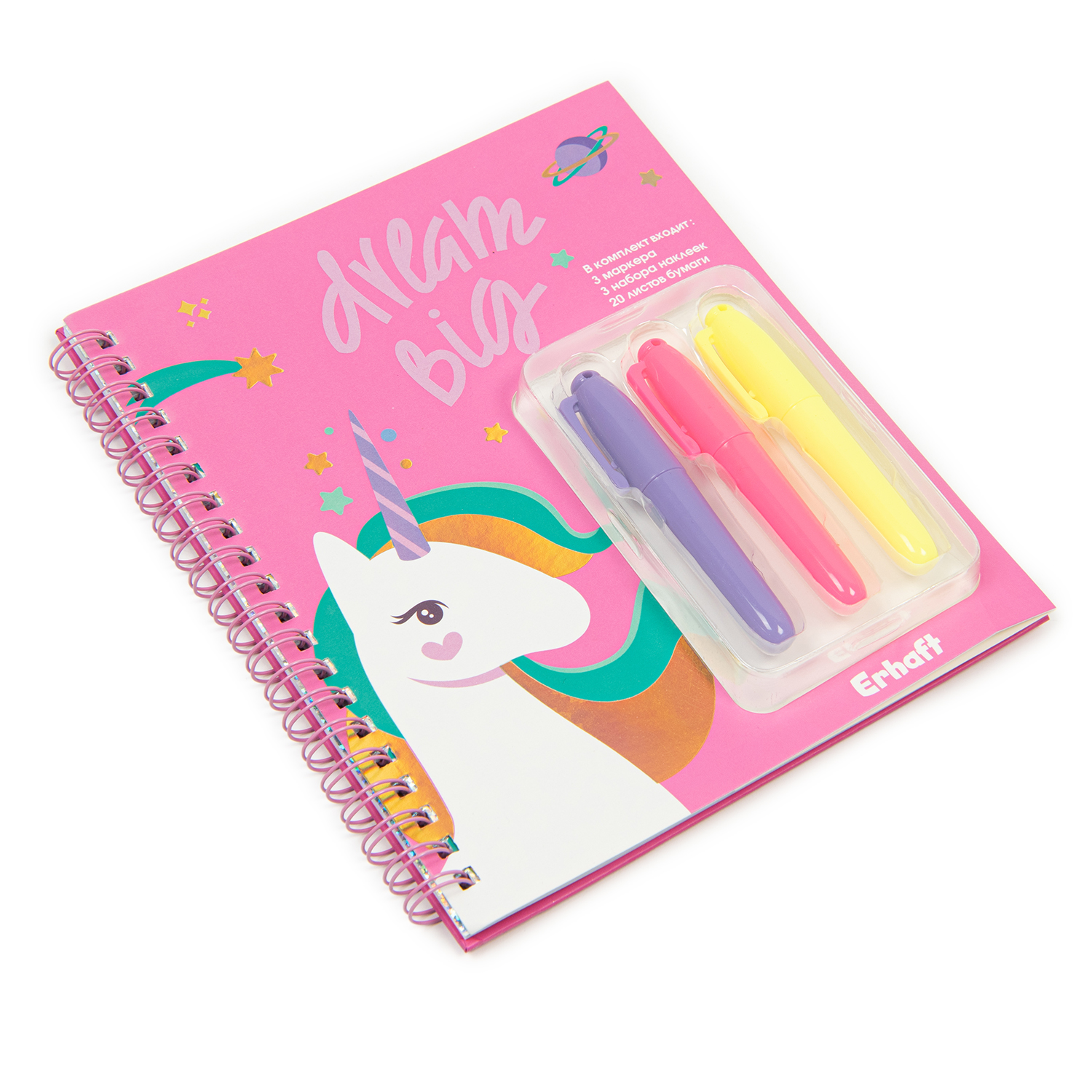 Набор канцелярский Erhaft Единорог 4 предм. - фото 1