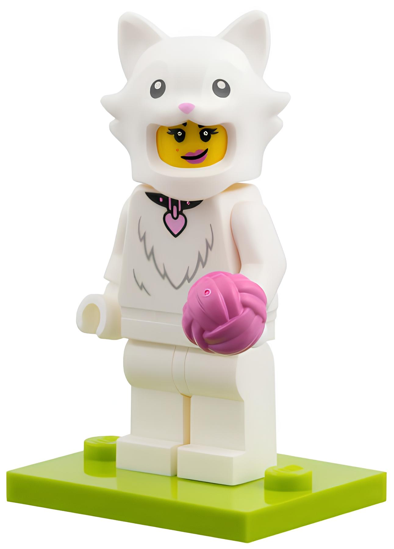 Фигурка LEGO Fluffy Cat Costume Fan col28-2 - фото 1
