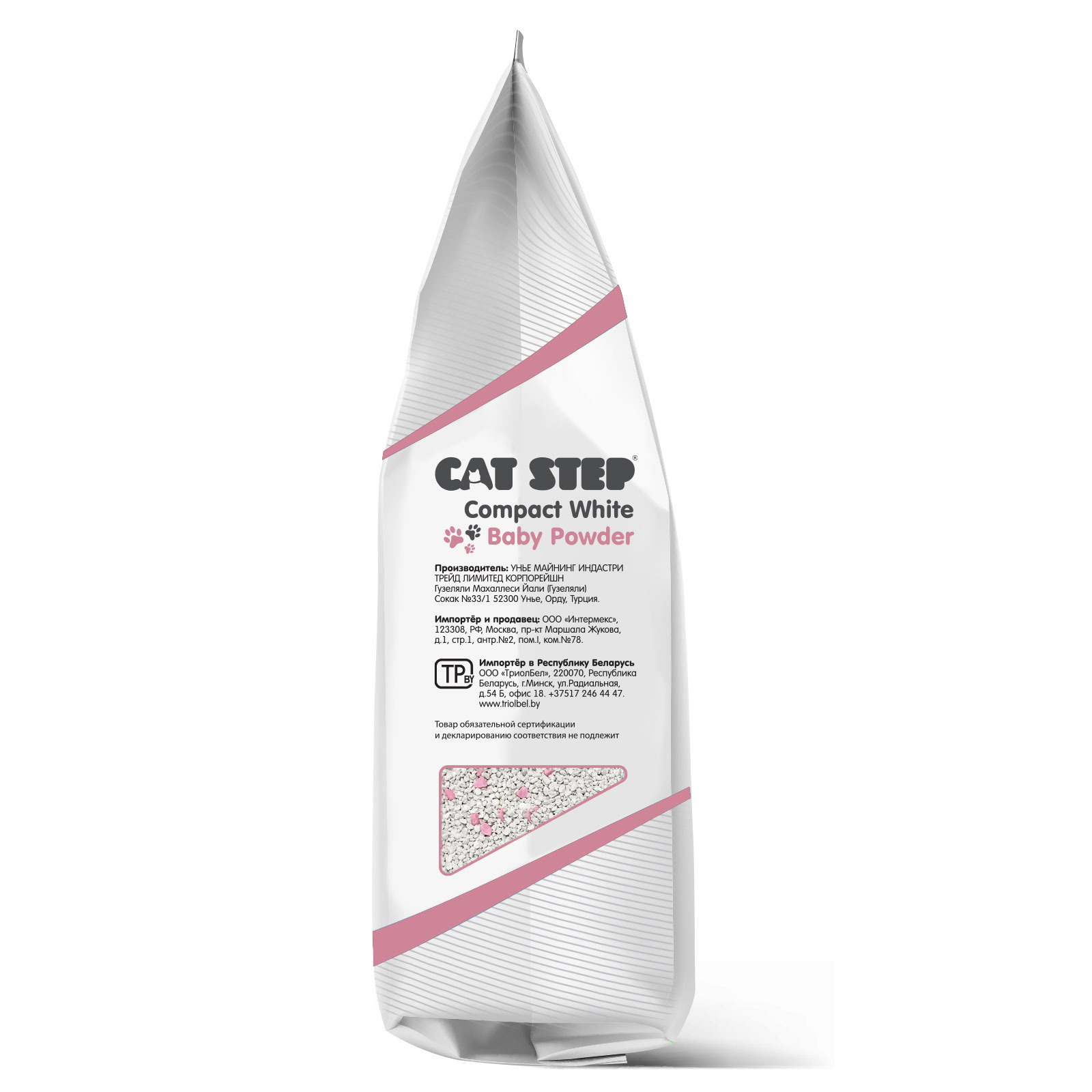 Наполнитель для котят Cat Step Compact White Baby Powder комкующийся минеральный 5л - фото 3