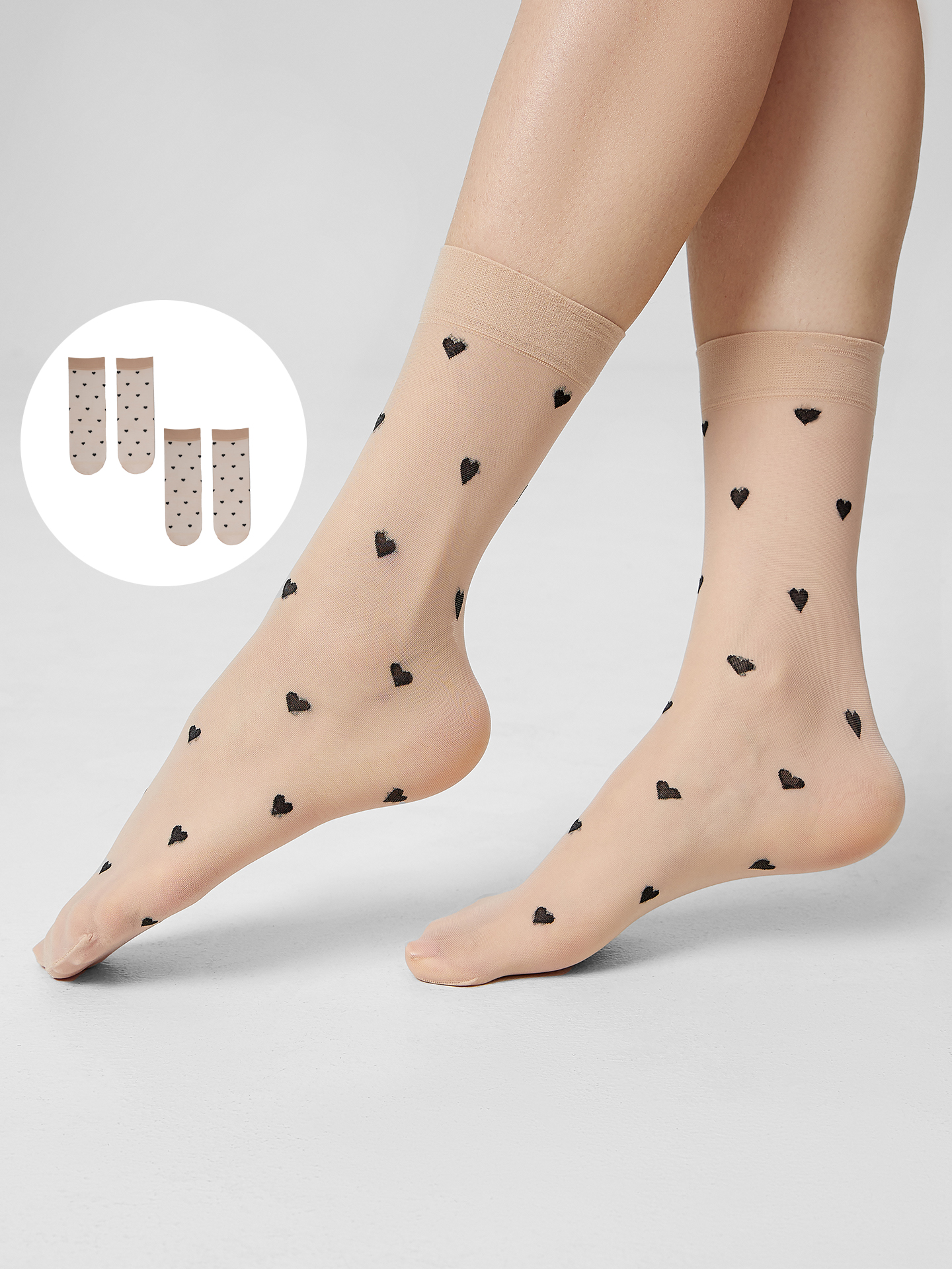 Носки 2 пары Mark Formelle (Марк Формэль) 280PA-1674/нюдовый-2/ - фото 1