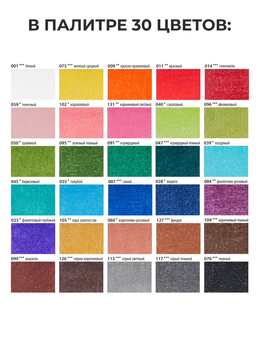 Карандаши цветные Малевичъ 30 шт. - фото 3