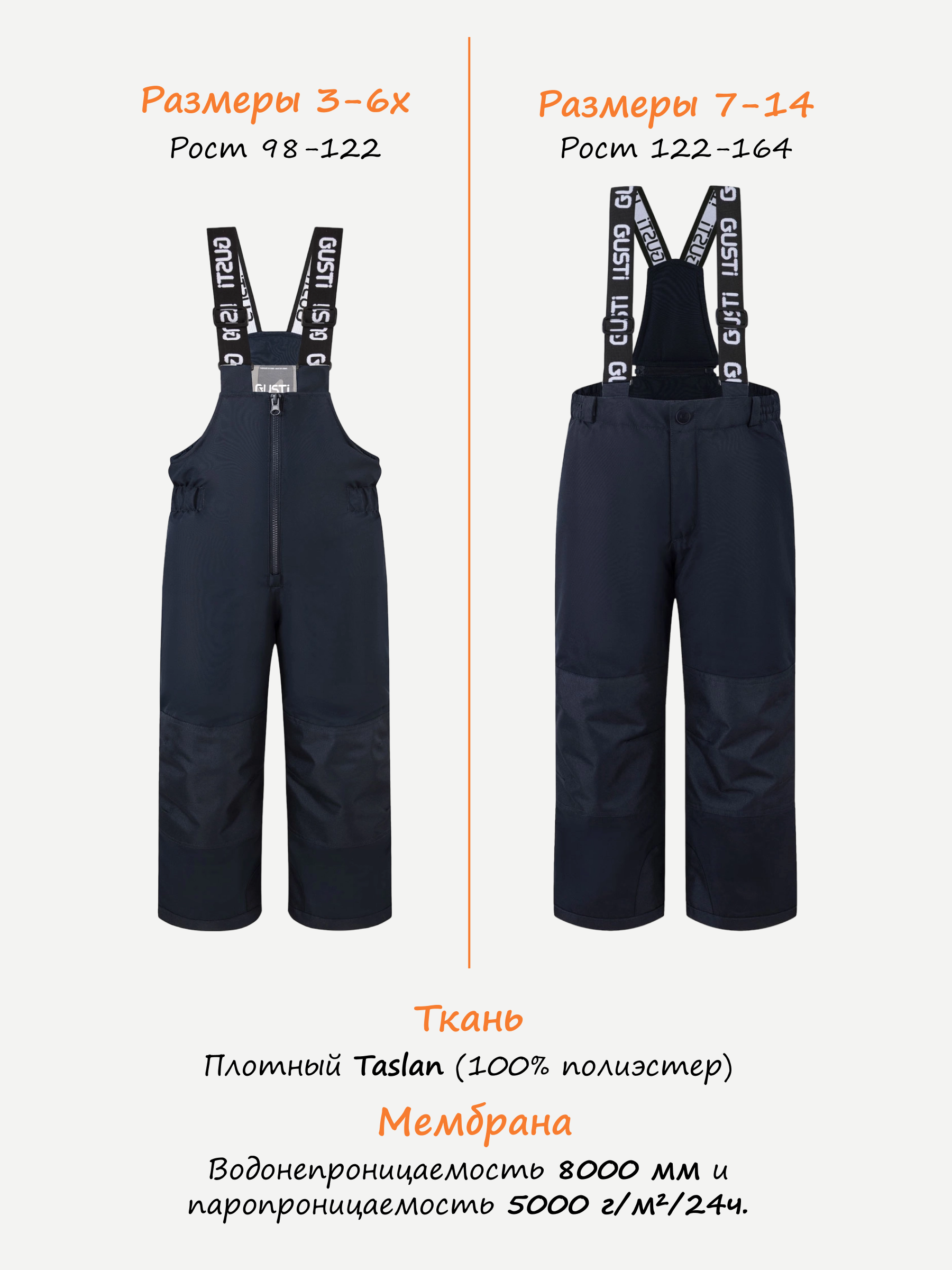 Полукомбинезон GUSTI GW4UP292-NAVY - фото 3