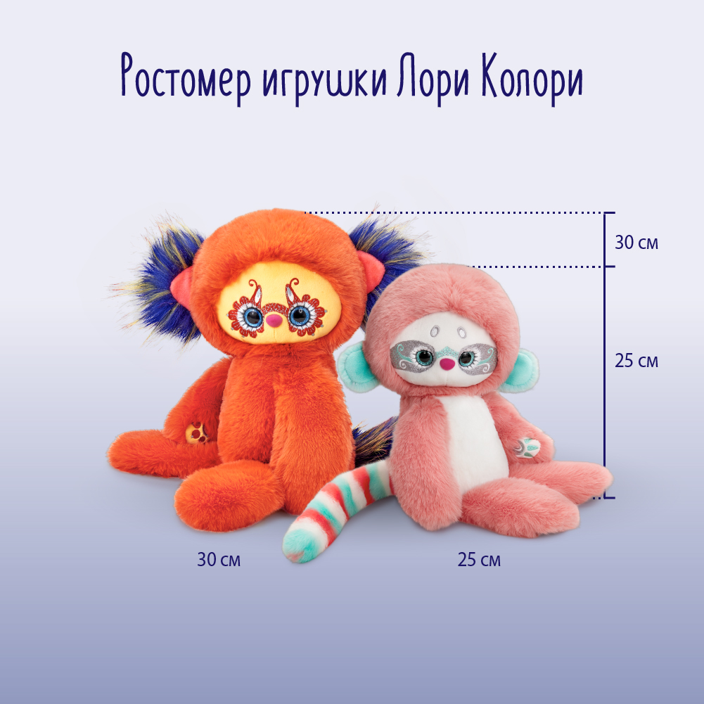 Игрушка мягкая BUDI BASA лемур 30 см - фото 8