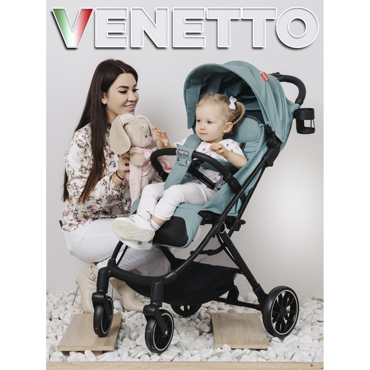Коляска прогулочная BabyCare Venetto Изумрудный голубой - фото 20