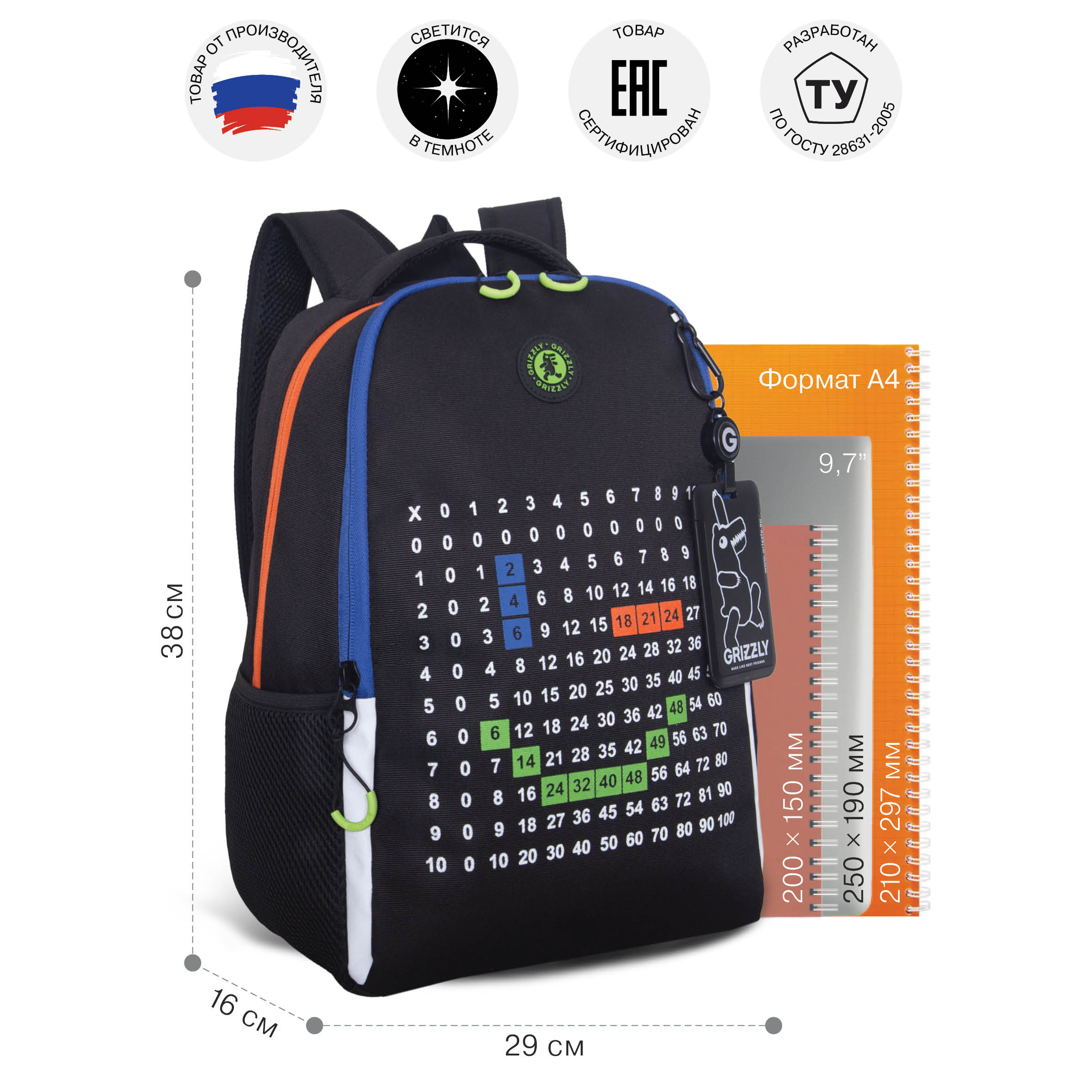 Рюкзак Grizzly Улыбка - фото 7