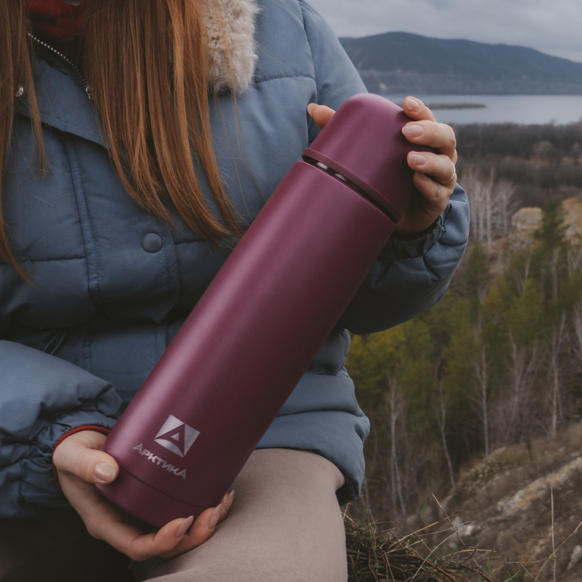 Термос Арктика 101-1000 вишня - фото 5