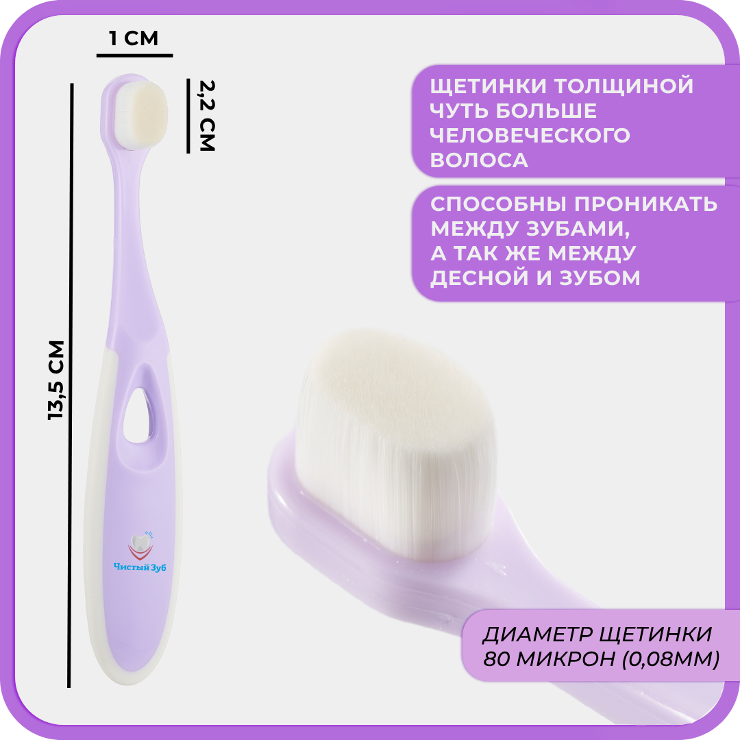 Зубная щетка классическая Чистый Зуб от 0 лет 1 шт. - фото 5
