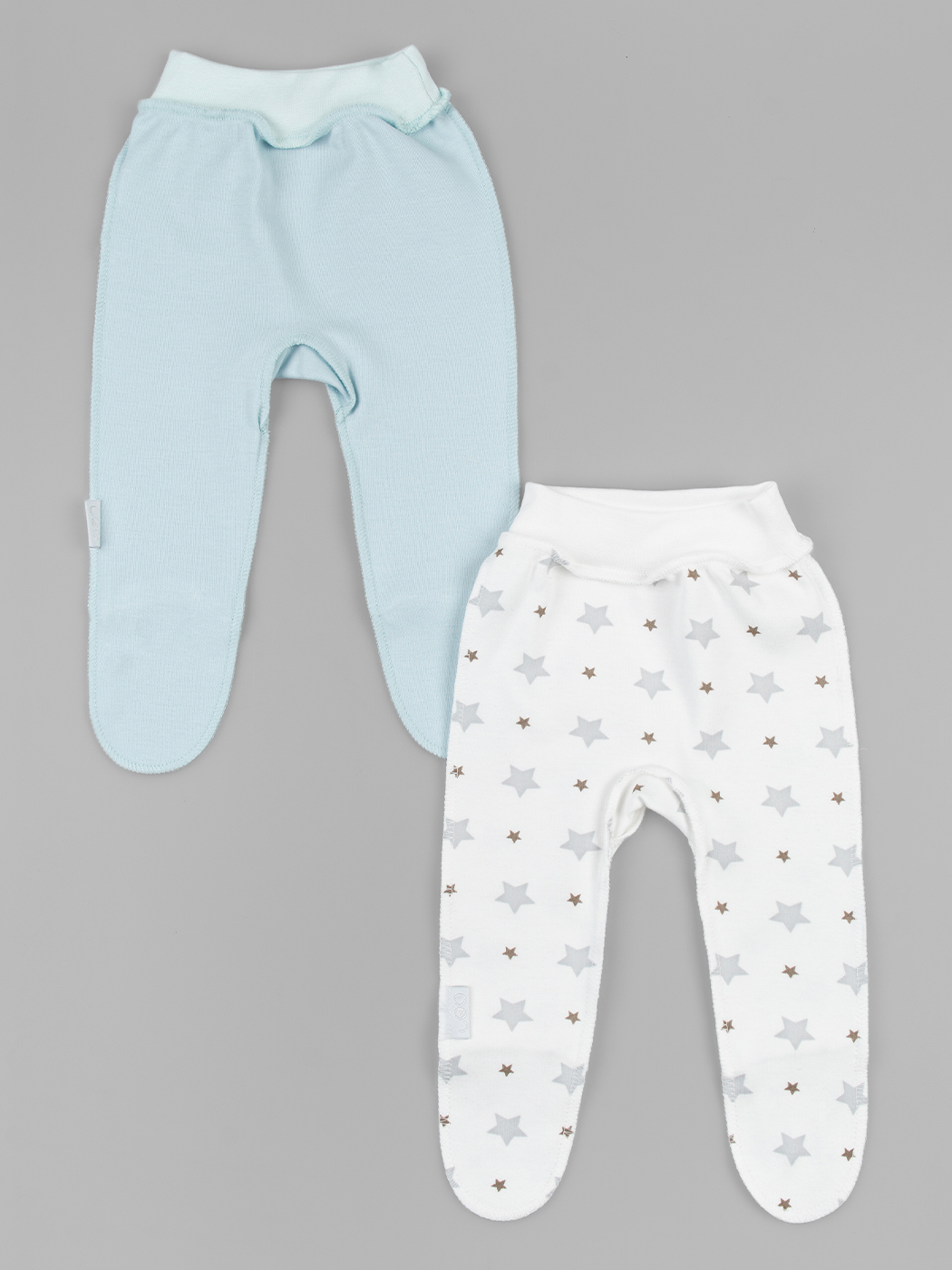 Ползунки 2 шт LEO 1001А-15_белый/голубой - фото 1