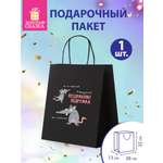 Пакет подарочный Золотая сказка большой крафтовый на день рождения