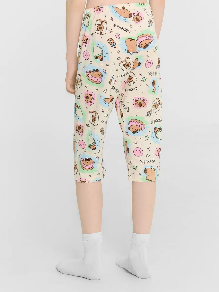 Пижама Mark Formelle (Марк Формэль) 567735/экрю +капибары на отдыхе - фото 7