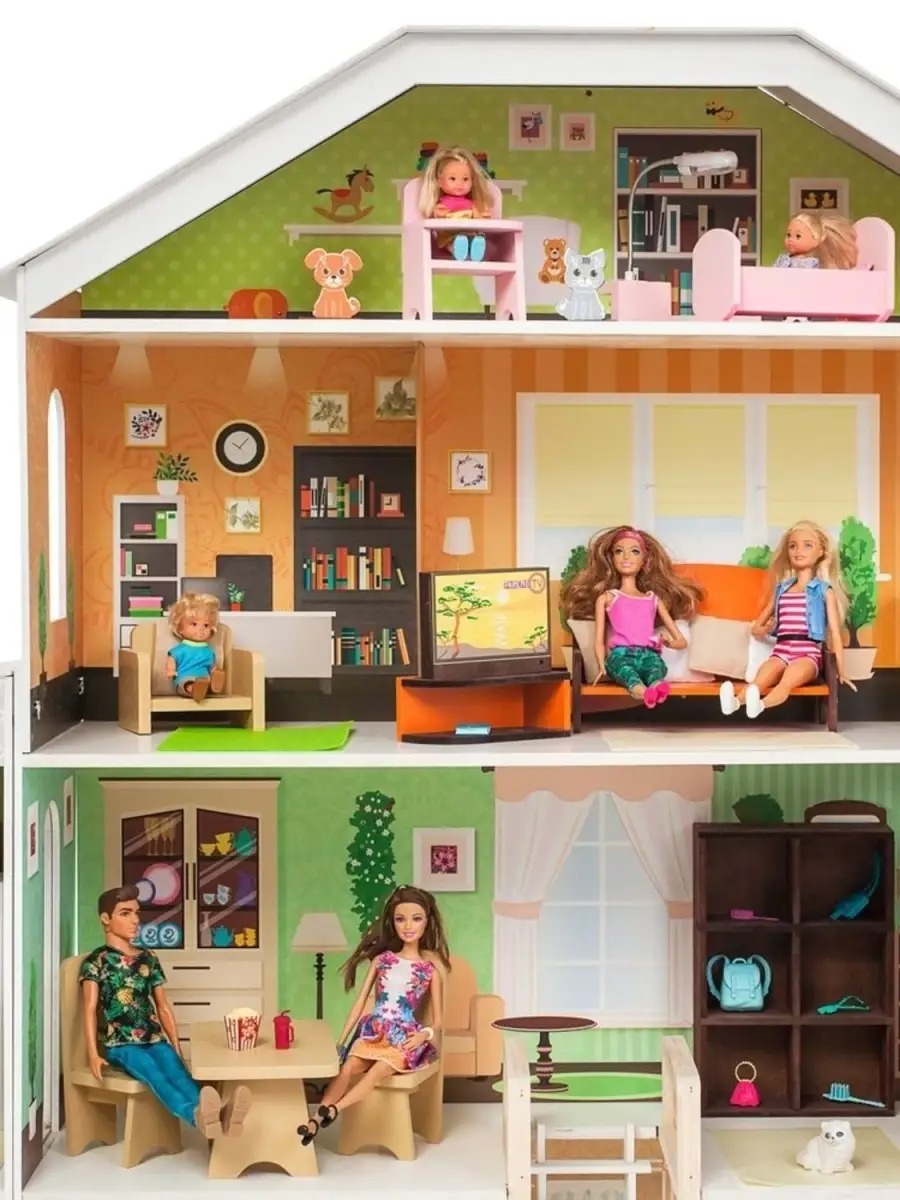 Домик для кукол PAREMO 124 см с мебелью PD318-21 - фото 11