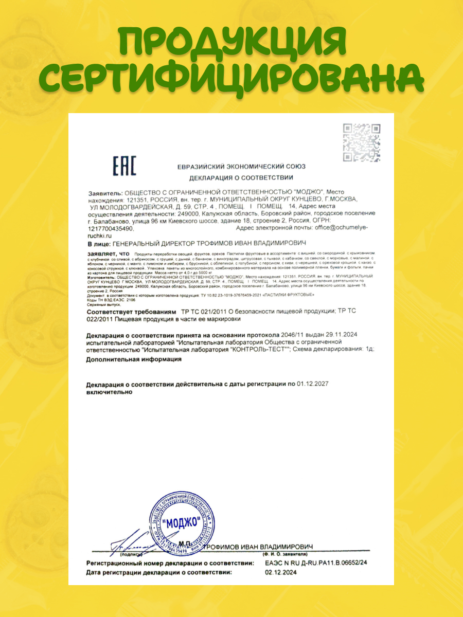 Пастила на палочке яблочная без сахара ФРУКТЫ ТУТ фруктовая, 240 гр, 24 шт - фото 11