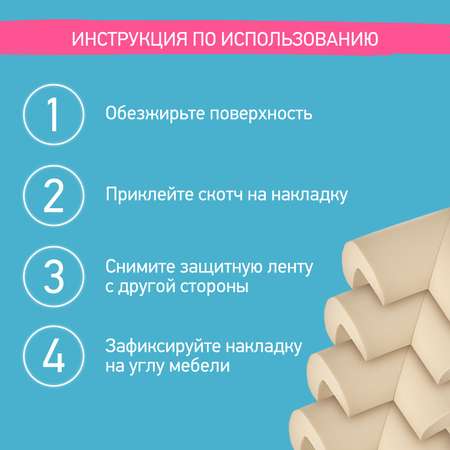 Защитные накладки ROXY-KIDS на углы стола 4 шт