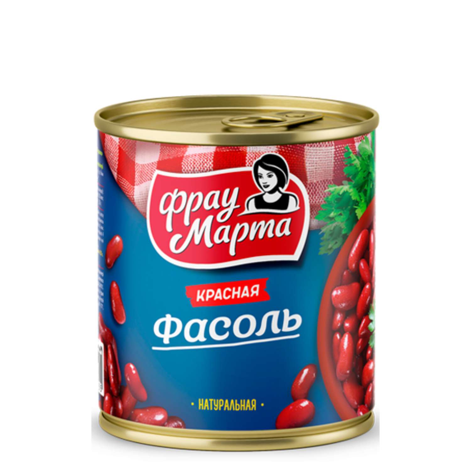 Фасоль красная Фрау Марта в собственном соку ж/б 310г - фото 1