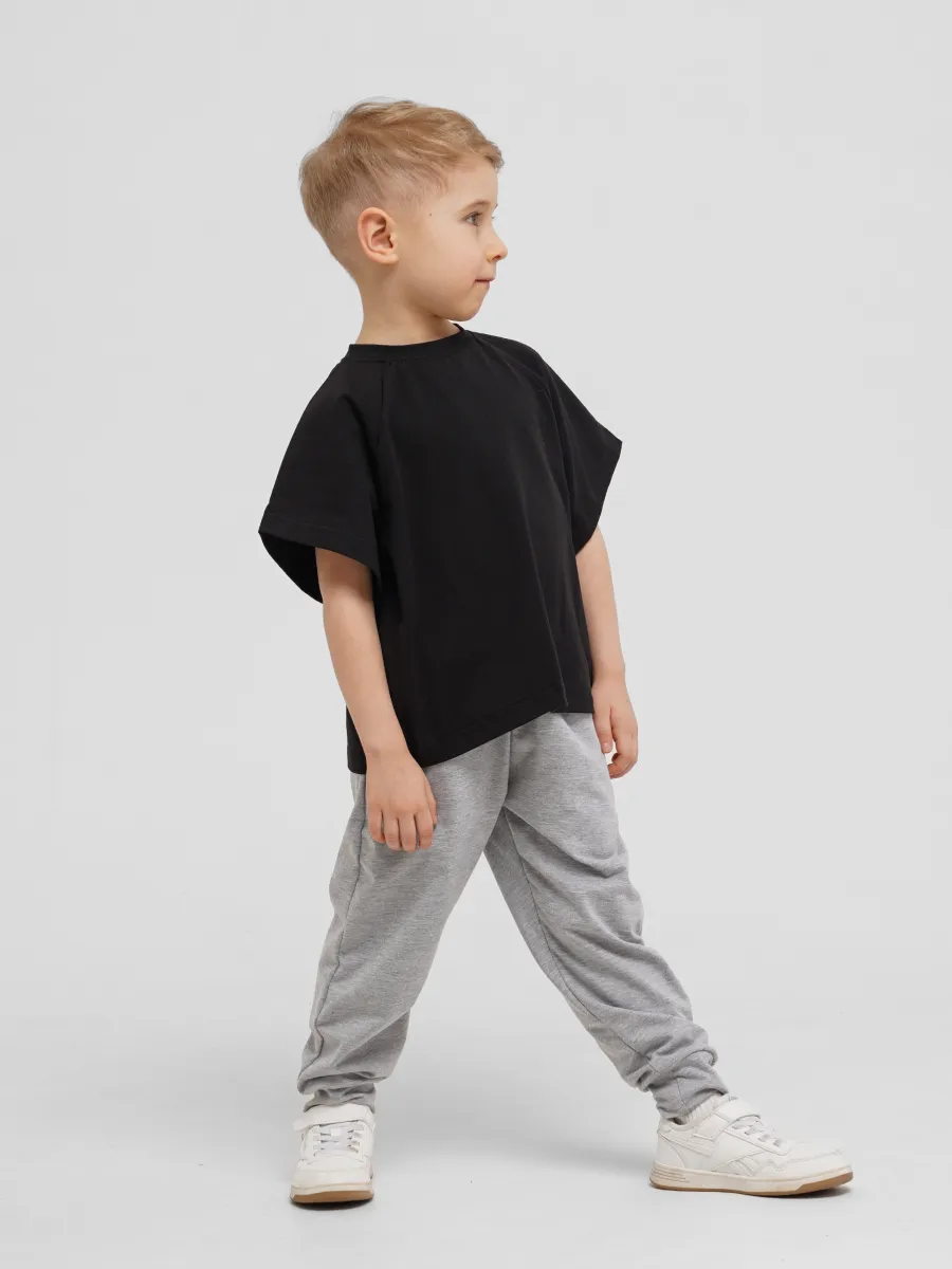 Брюки 2 шт Супер Пупс 2пр/штаны/черный/серый меланж - фото 5