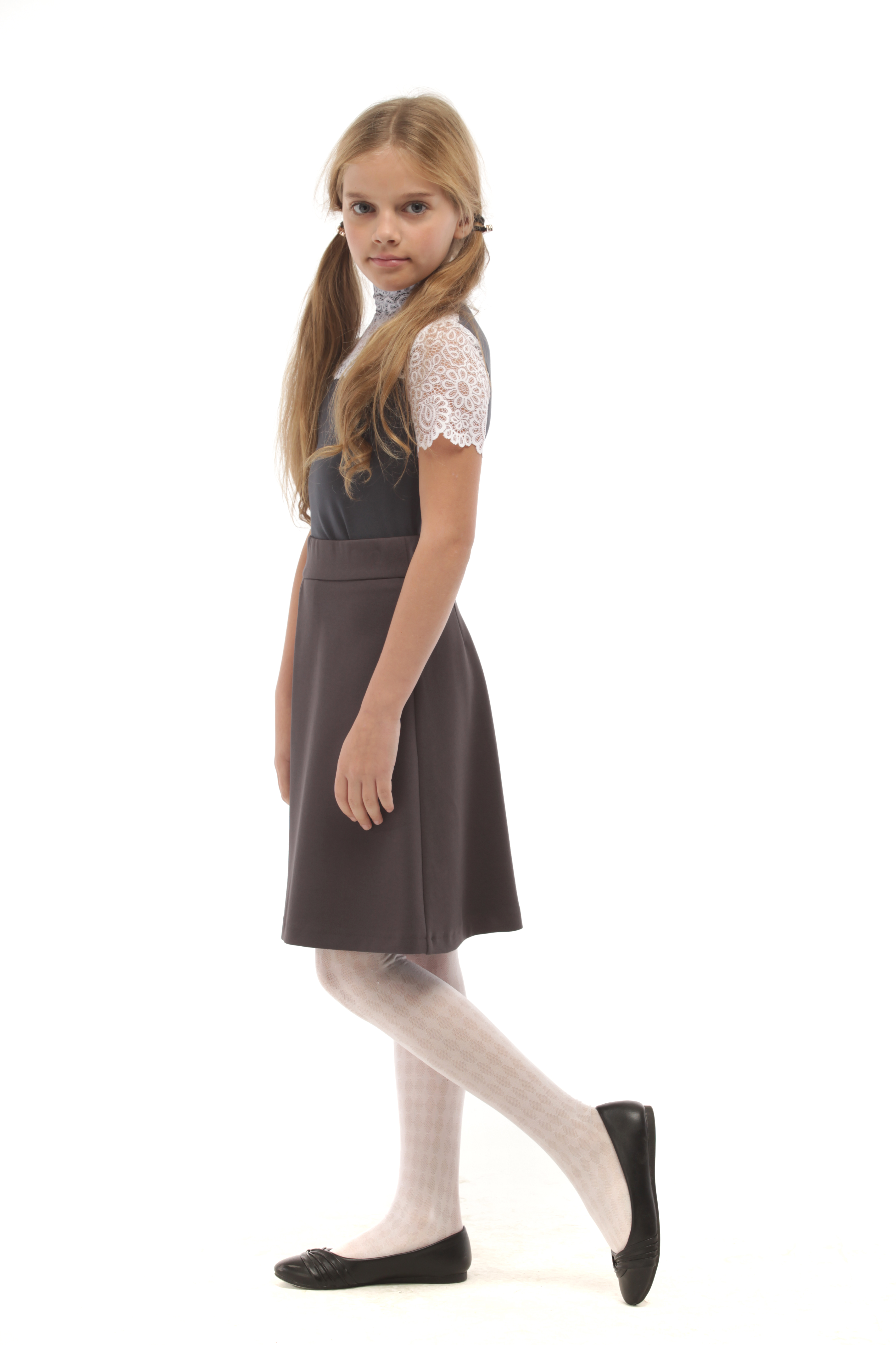 Юбка Stylish AMADEO AS-079-серый - фото 1