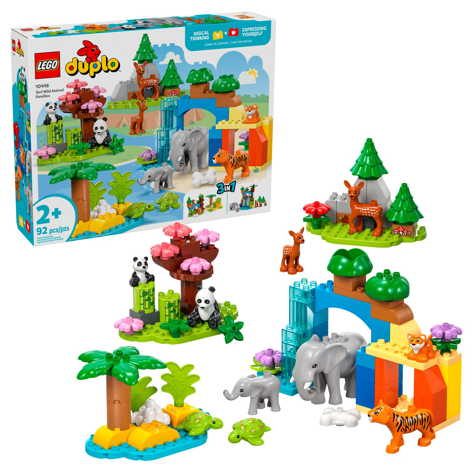 Конструктор LEGO DUPLO Семейства диких животных 92 дет. - фото 1
