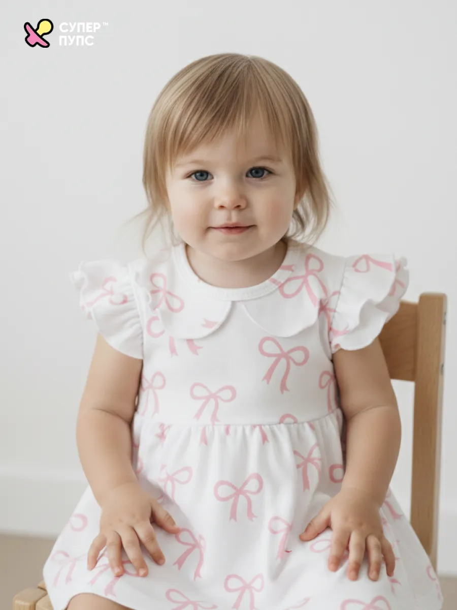Боди-платье Супер Пупс бд/платье/2крыл/бантики - фото 12