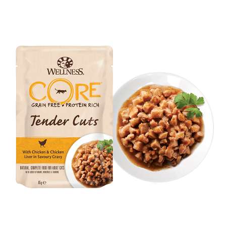 Корм влажный для кошек Wellness CORE Core 85г с курицей и куриной печенью