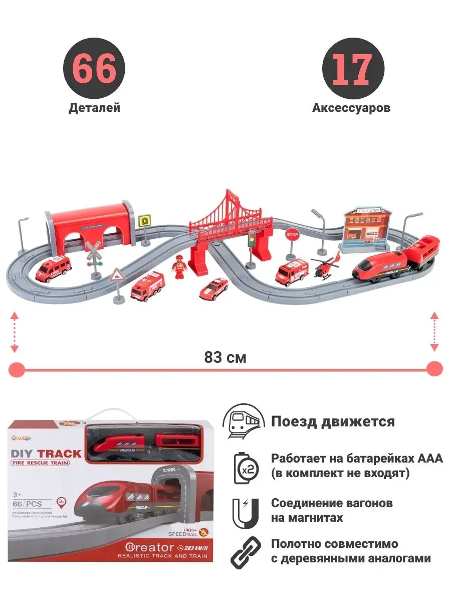 Набор железнодорожный Givito G201-007 - фото 4