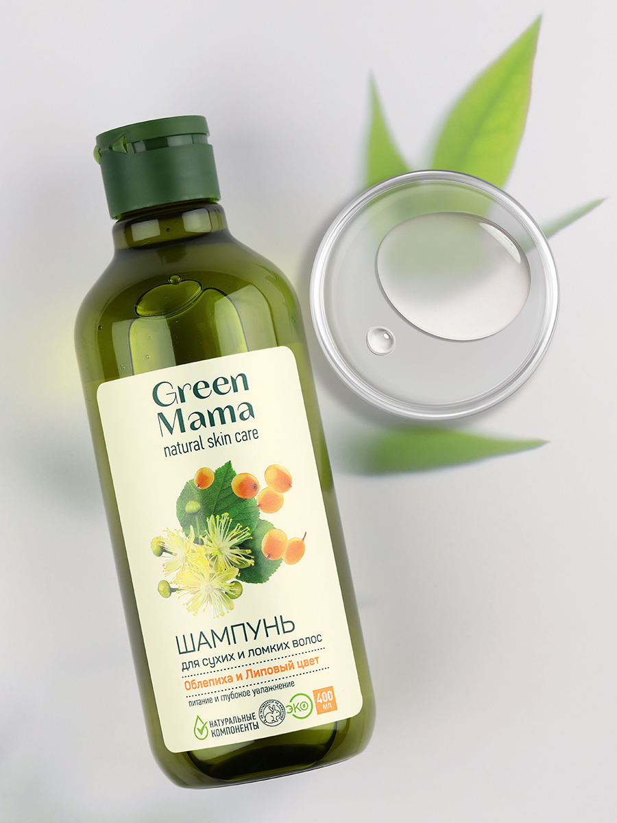 Шампунь Green Mama для сухих и ломких волос 400 мл 1 шт. - фото 6