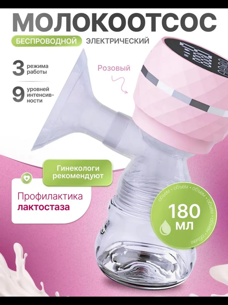 Молокоотсос электрический CASTLELADY беспроводной 3 режима работы - фото 2