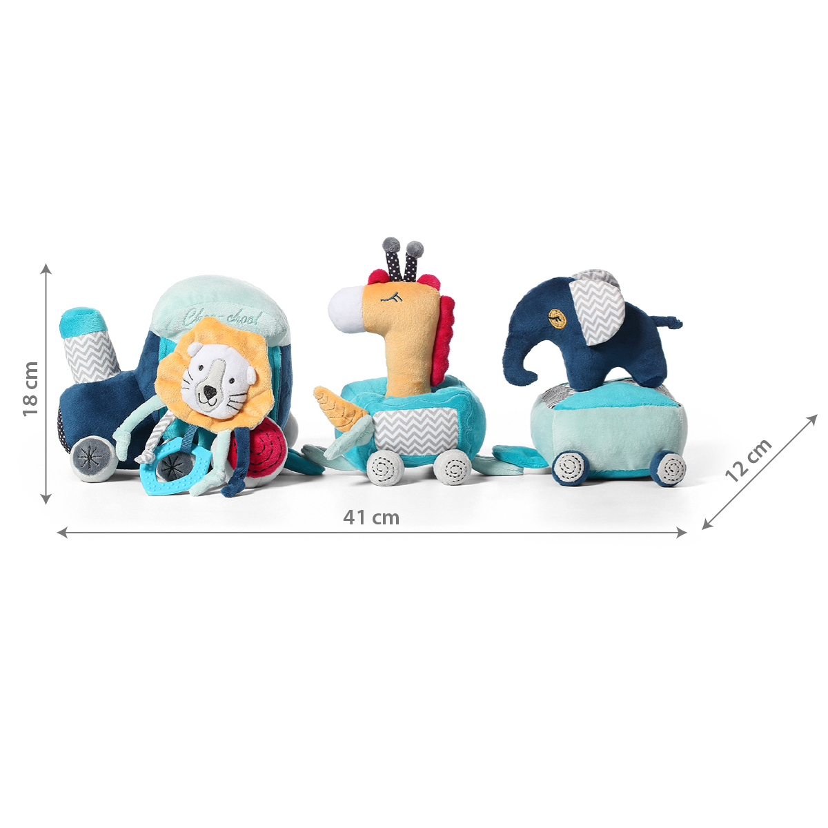Игрушка мягкая Babyono SAFARI TRAIN 18 см - фото 7