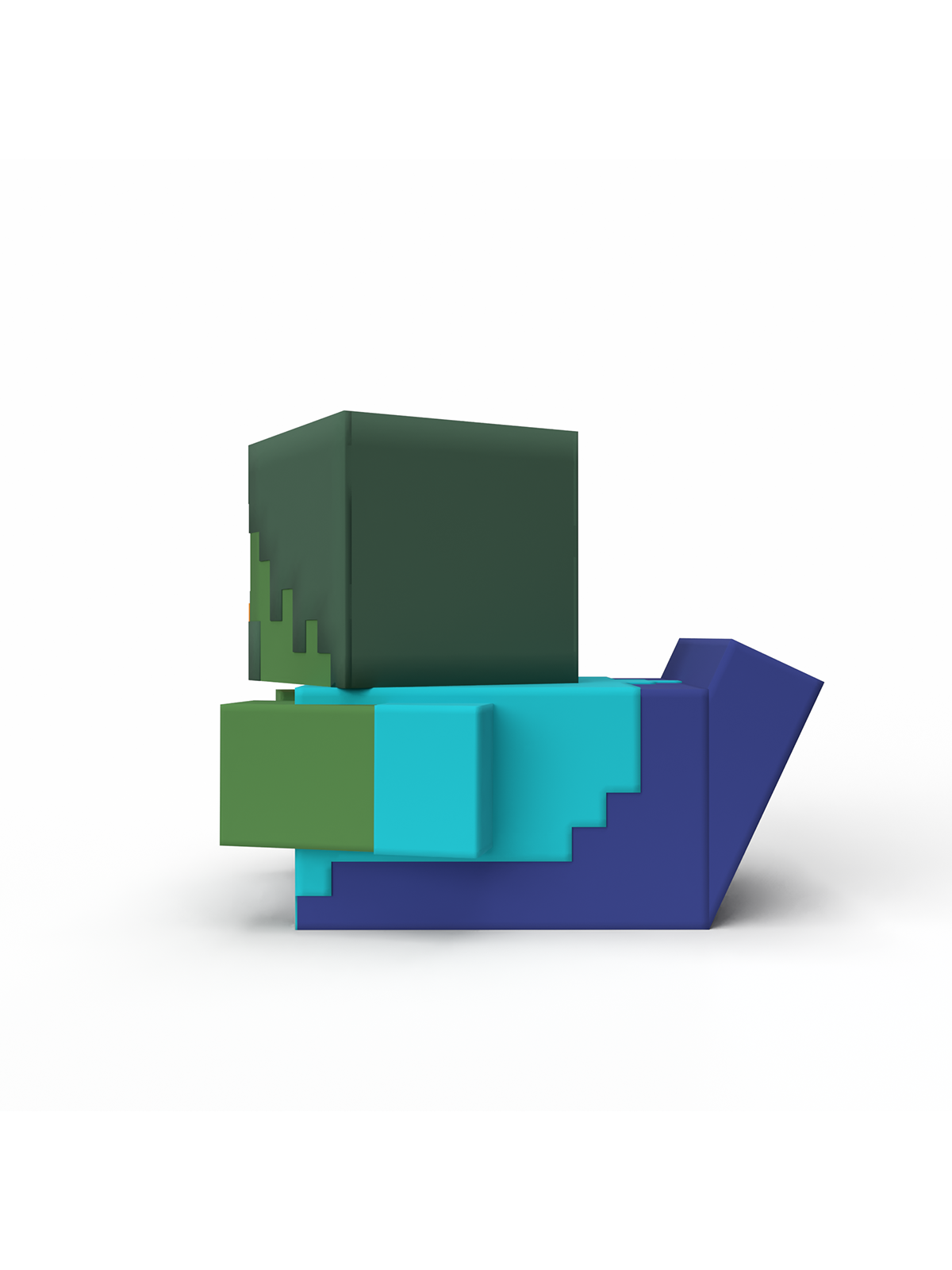 Фигурка Minecraft Утка Tubbz Zombie - фото 8