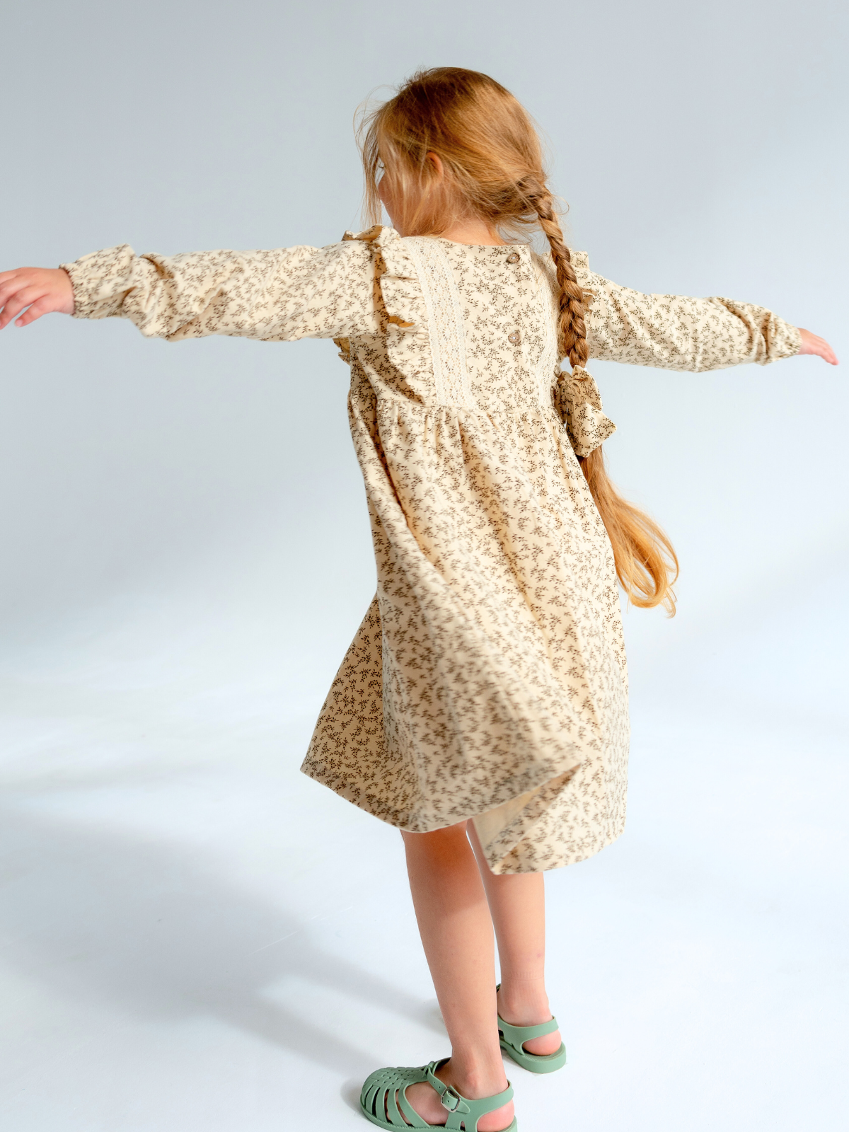 Платье MOUN платье_фланель/кружево_осень/беж - фото 11