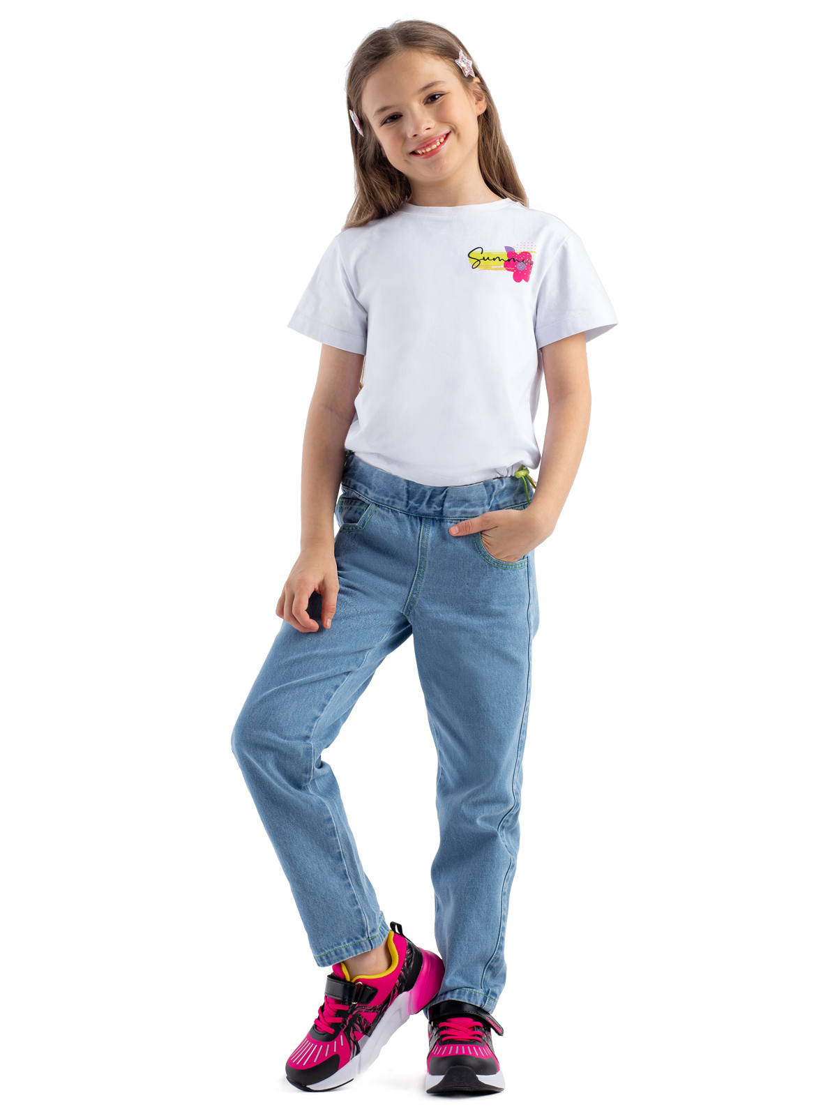 Изображение товара Футболка Kapika 116 Контрастный принт с затяжками