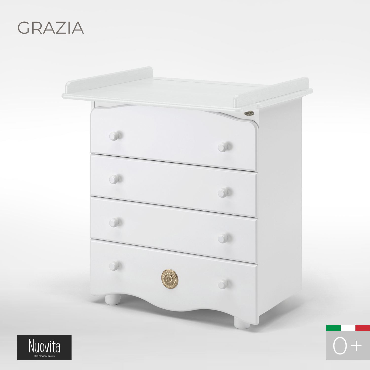 Комод Nuovita Grazia Слоновая кость - фото 2