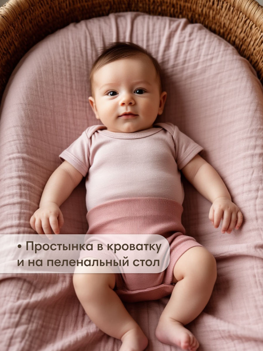 Набор пелёнок OLANT BABY муслиновые 120х120 4 штуки - фото 9
