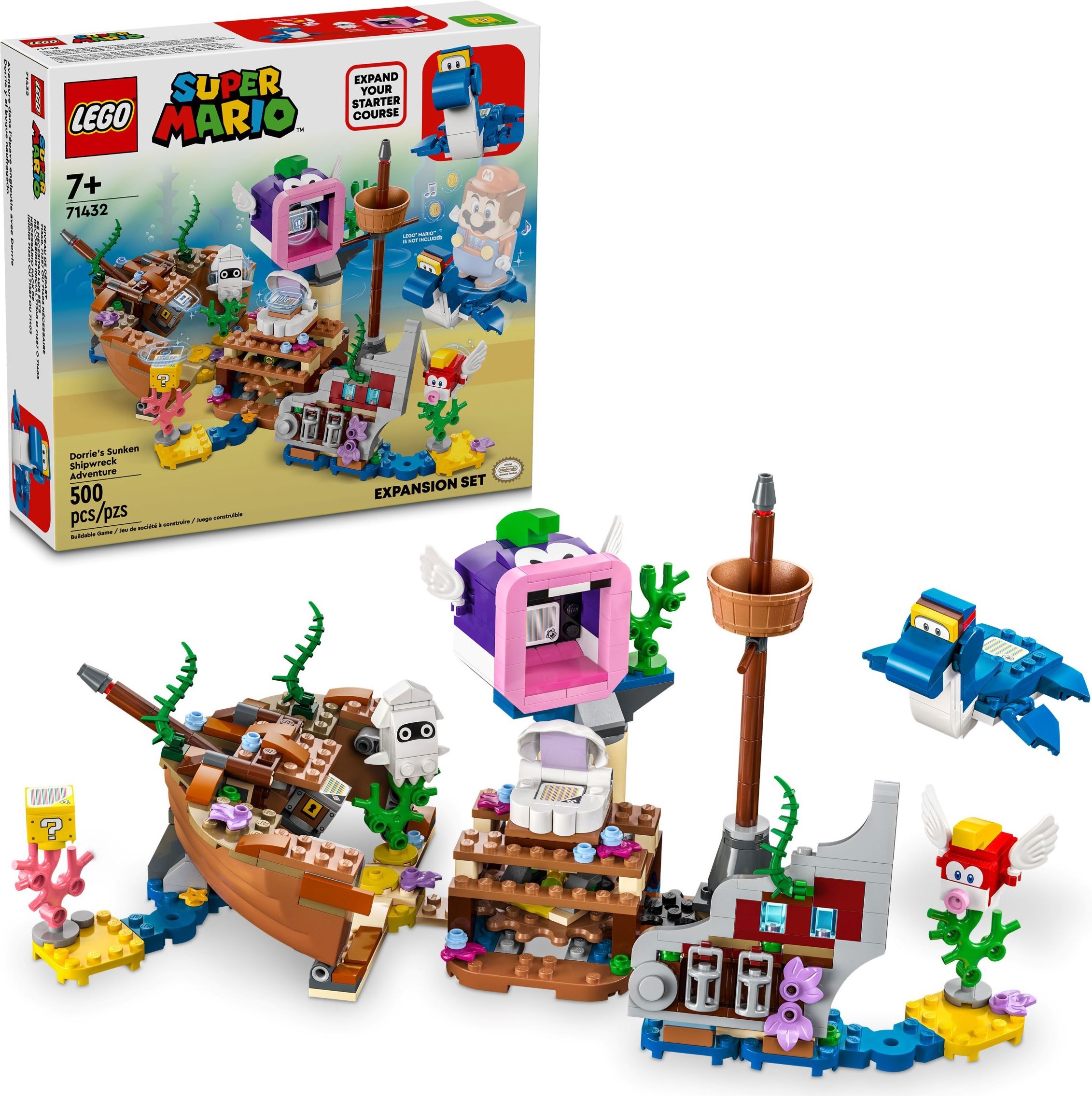 Изображение товара Конструктор LEGO Super Mario Затонувший корабль Дорри 71432 500 дет