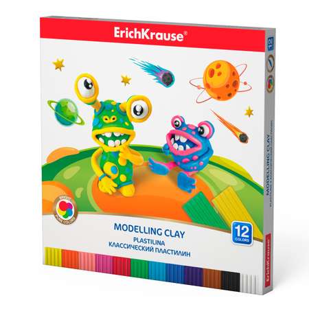 Пластилин ErichKrause 12 цв.