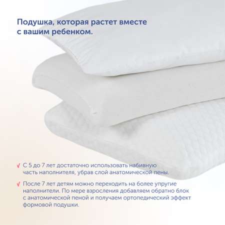 Ортопедическая подушка buyson BuySunny от 5 лет 40х60 см высота 13 см