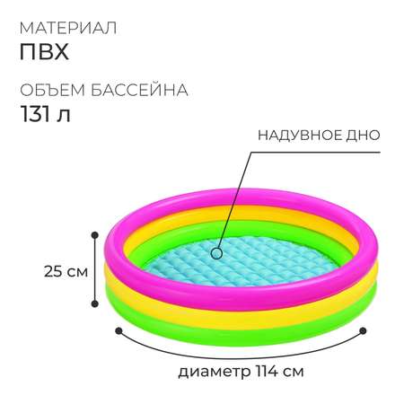 Бассейн надувной Intex Радуга