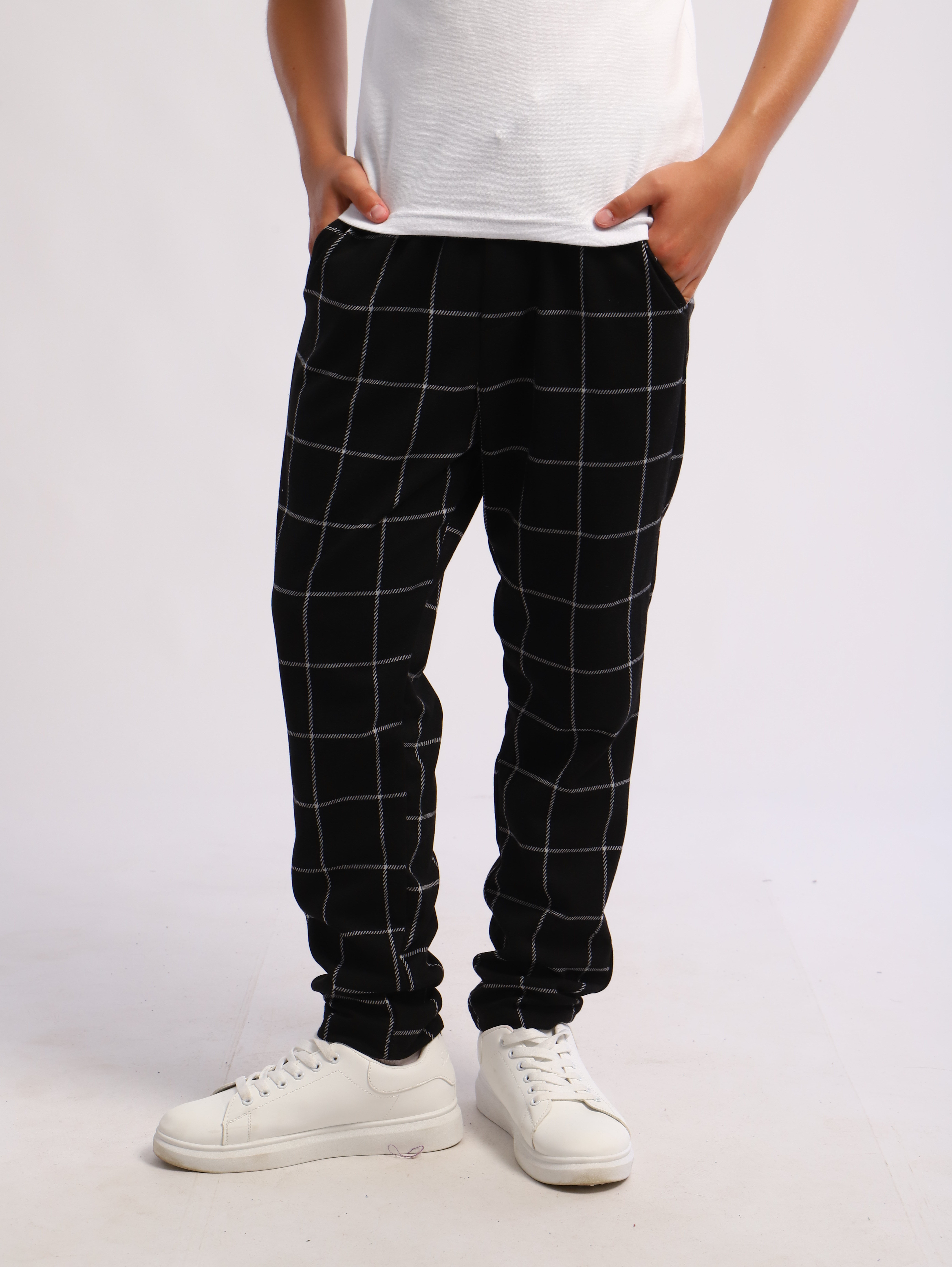 Брюки ЛАДОШКИ Брюки Вертикаль черная клетка - фото 1