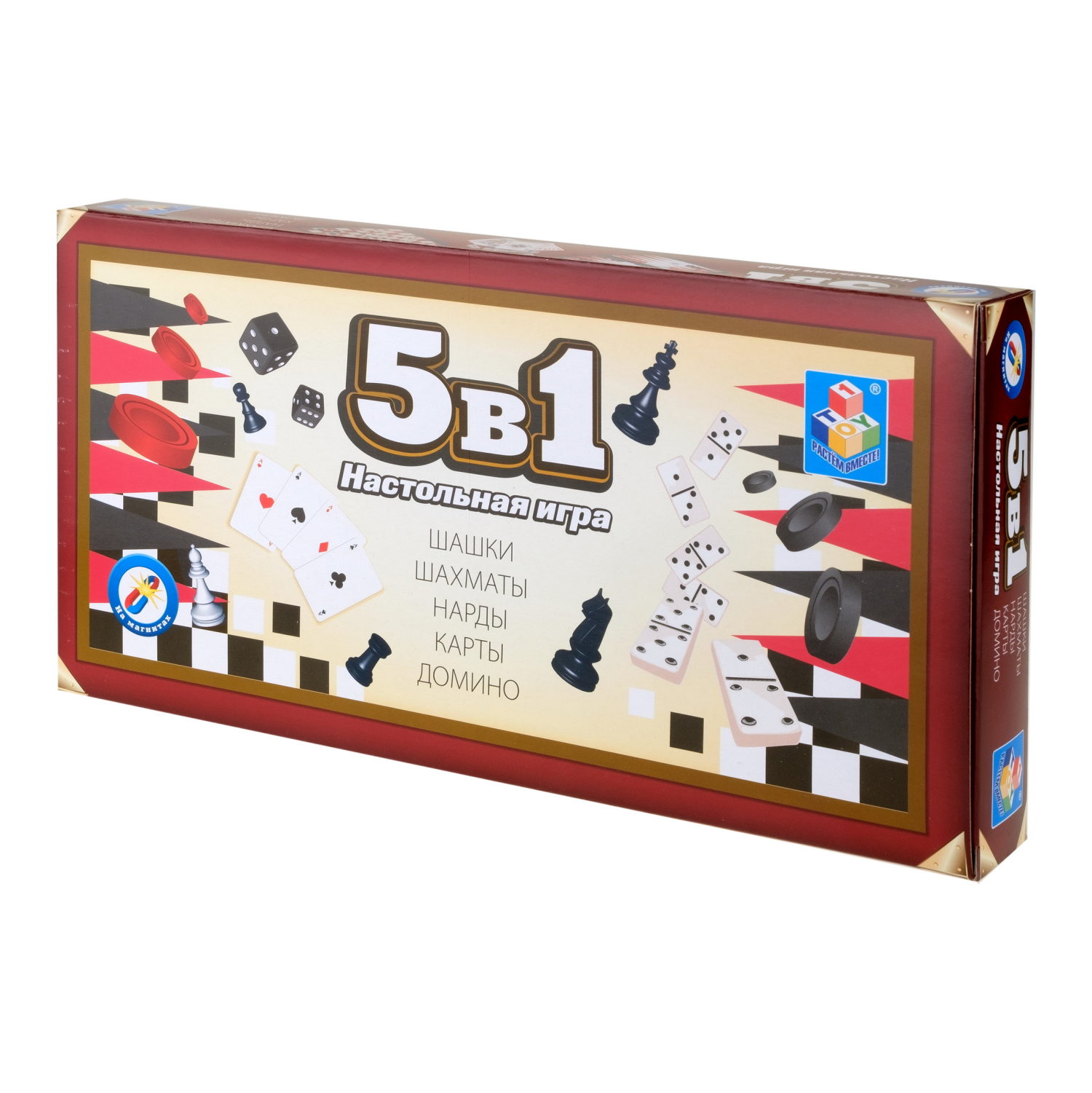 Настольная игра 1TOY Шашки шахматы нарды - фото 12