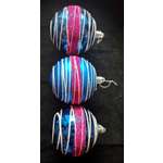 Набор Шаров 8см (3шт) (синий) Магия праздника NY133