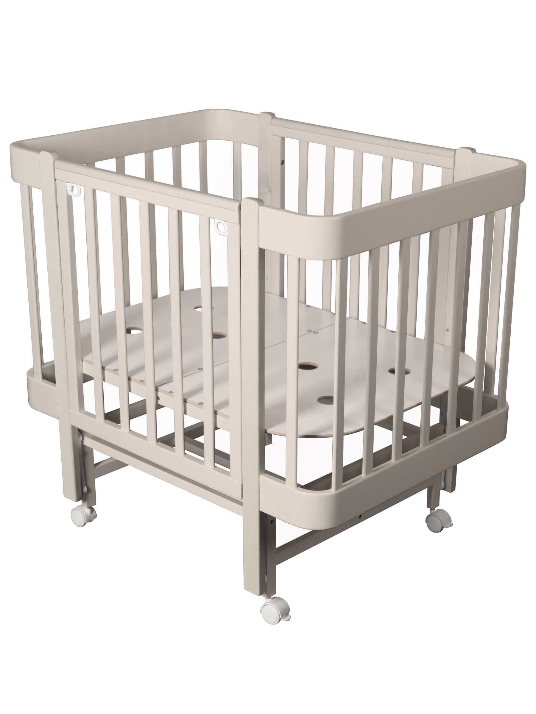 Детская кроватка Ingo Tiny кашемир-кашемир, продольный маятник - фото 6