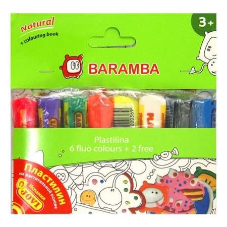 Пластилин Baramba флуоресцентный 8 цв.