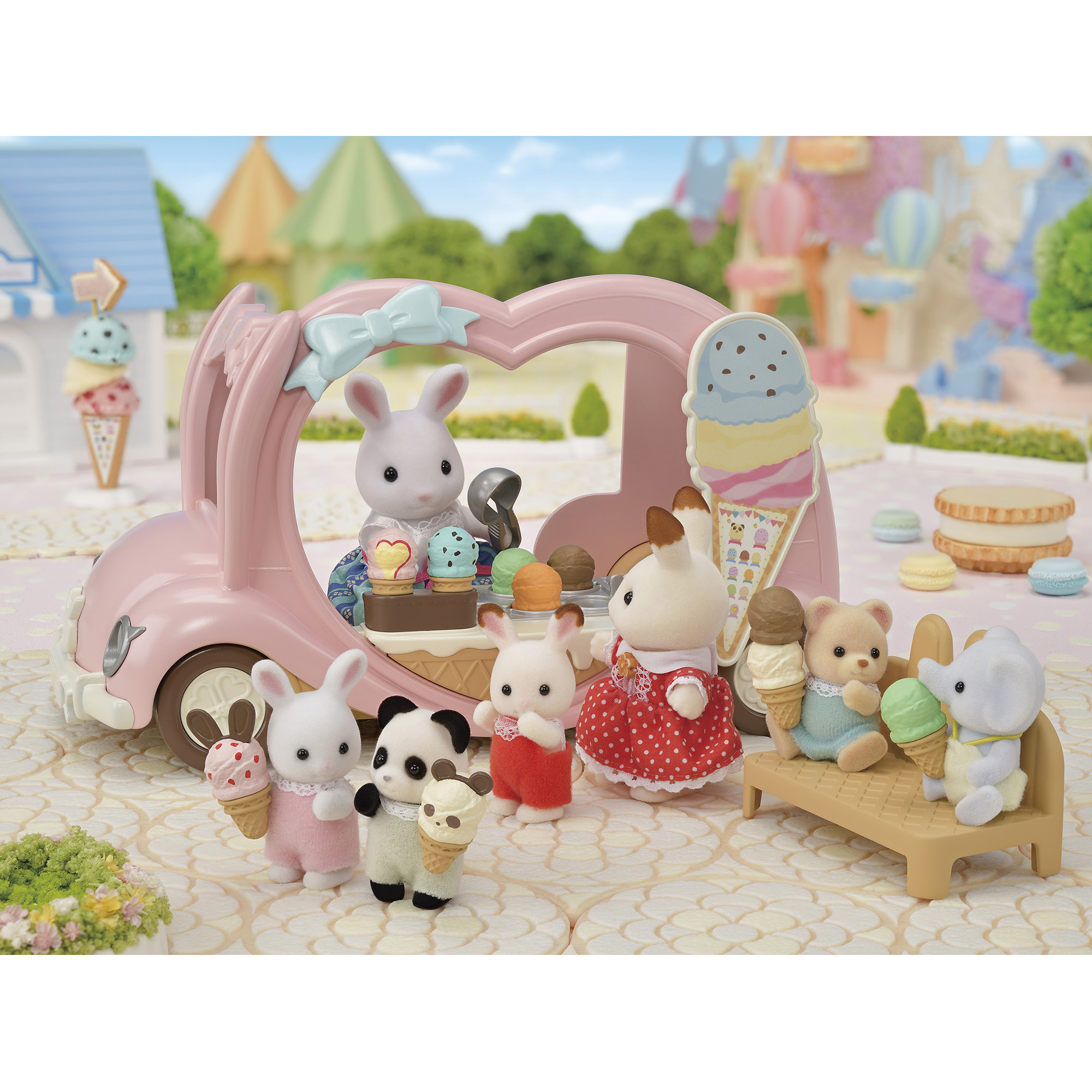 Игровой набор Sylvanian Families Фургончик с мороженым 5651 - фото 7