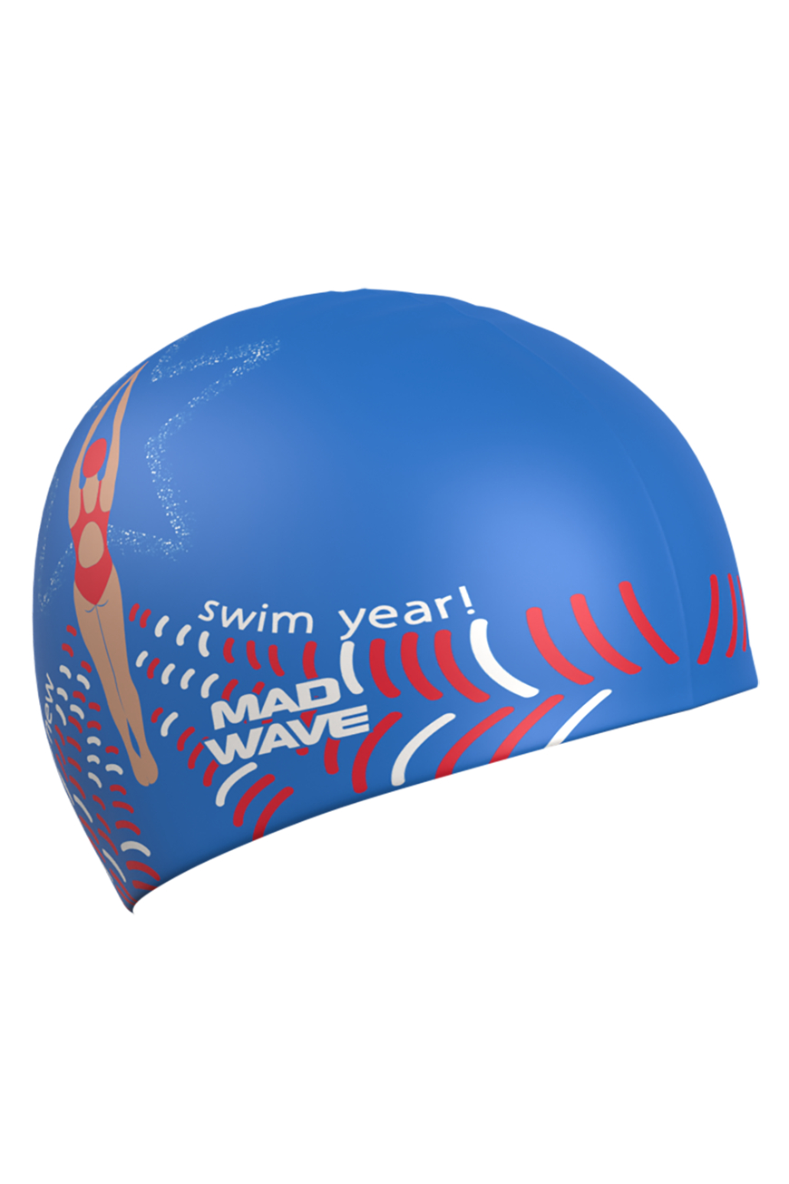 Шапочка в бассейн Mad Wave Happy New Year - фото 1