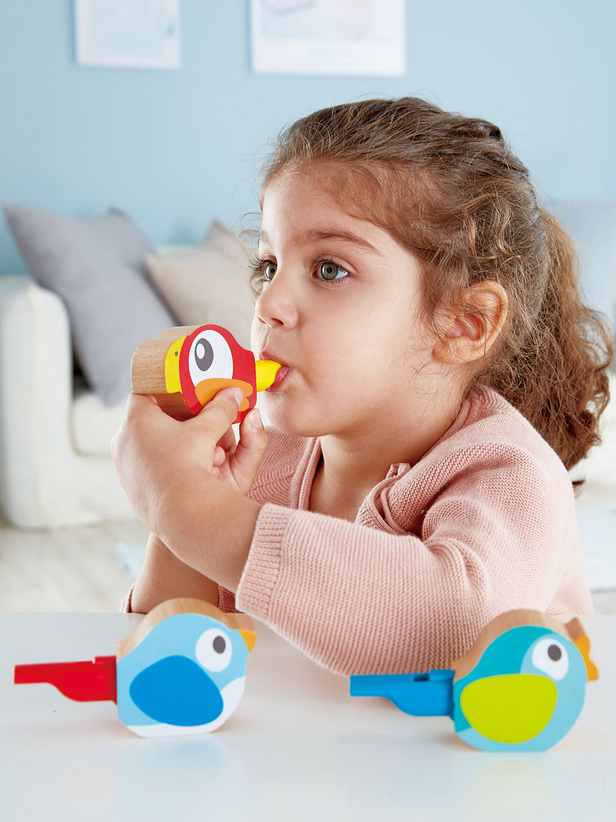 Детская музыкальная игрушка HAPE Свистулька красная птичка E0474_HP - фото 1