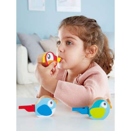 Детская музыкальная игрушка HAPE Свистулька красная птичка E0474_HP